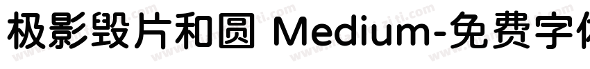 极影毁片和圆 Medium字体转换